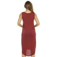 thumbnail image 3 of Just Love Modal Sleeveless High Low Dress / Dresses for Women (Burgundy, 2X), 3 of 3