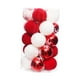 thumbnail image 4 of 25 bolas navideñas para colgar en el árbol de Navidad, decoraciones navideñas novedosas. Rojo blanco, 4 of 9