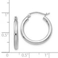 thumbnail image 3 of FB Jewels 10k White Gold 2.5mm Round Hoop Earrings, 3 of 3