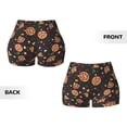 thumbnail image 5 of Fotbe Pizzas Mushrooms Seamless Shorts, Womens Workout Shorts High Waist Stretch Booty Short for Gym/Yoga/Running/Biking-XX-Large, 5 of 9