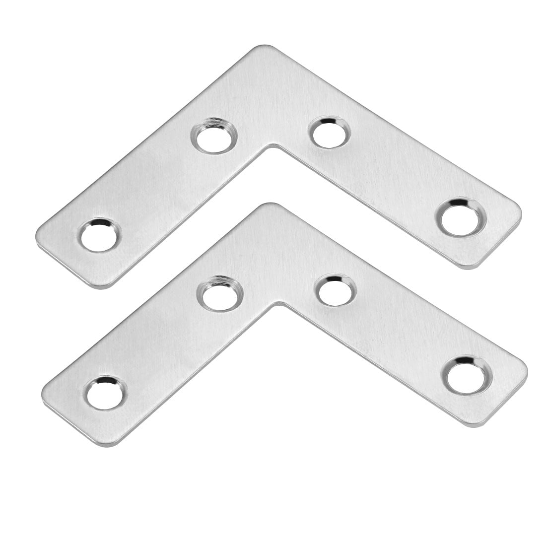 Unique Bargains Flat Plate L Shape, 50mmx50mm, Angle Corner Brace Repair Brackets 20pcs