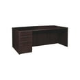 thumbnail image 6 of Lorell Prominence 2.0 Espresso Laminate Left-Pedestal Bowfront Desk - 3-Drawer 1" Top, 72" x 42" x 29" - 3 x File Drawer(s), Box Drawer(s) - Single Pedestal on Left Side - Band Edge - Material: Partic, 6 of 6