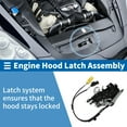 thumbnail image 2 of Unique Bargains Hood Latch Assembly for BMW 5 Touring G31 2017-2023 Engine Hood Latch Lock Release No.51237347410 1 Pcs, 2 of 7
