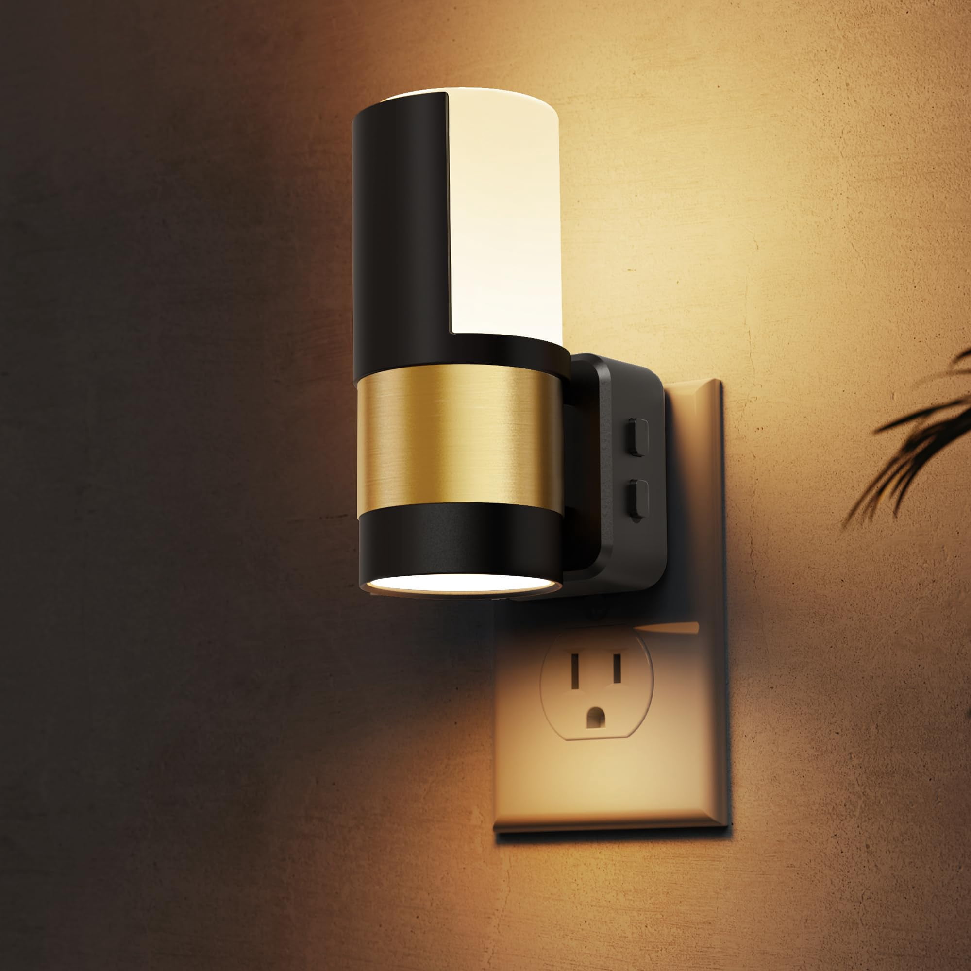 Night Lights Plug Into Wall  In Light Soft White/cool White/amber Dimmable Backlit Nightlight With Sensor 180° Rotatable Nightlights For Hallway 1pack