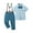 Blue-Dot, variant on Toddler Baby Boy Clothes Suit Gentleman Wedding Outfits, Formal Dress Shirt with Bowtie + Suspender Pants 1-5 Years
