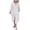 White, variant on Wzzjkit Long Sleeve Shirts for Women Fashion Women Summer Button Casual V-Nek Long Sleeve Solid Long Dress