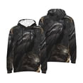 thumbnail image 6 of Bingfone Gothic Raven Portrait Men's Drawstring Hoodie Long Sleeve Pocket Sweatshirts-Large, 6 of 6
