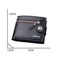 thumbnail image 3 of Fashion ID Short Wallet Solid Color Business Men Hasp Purse Multiple Card Slots Clutch Bag, 3 of 6