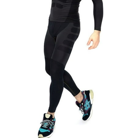 EFINNY Men's Athletic Compression Running Training Base Layers Skin Sports Quick-dry Tights