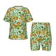 thumbnail image 1 of Fotbe Tangerine Pijama Estampada de 2 Piezas para Niños – Ropa de Dormir de Manga Corta Cómoda para Niños y Niñas, Camiseta y Shorts de Algodón-Small, 1 of 6