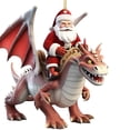 thumbnail image 3 of Decoraciones Navideñas Dragón Dibujos Animados Acrílico para Fiesta Navidad (B), 3 of 9