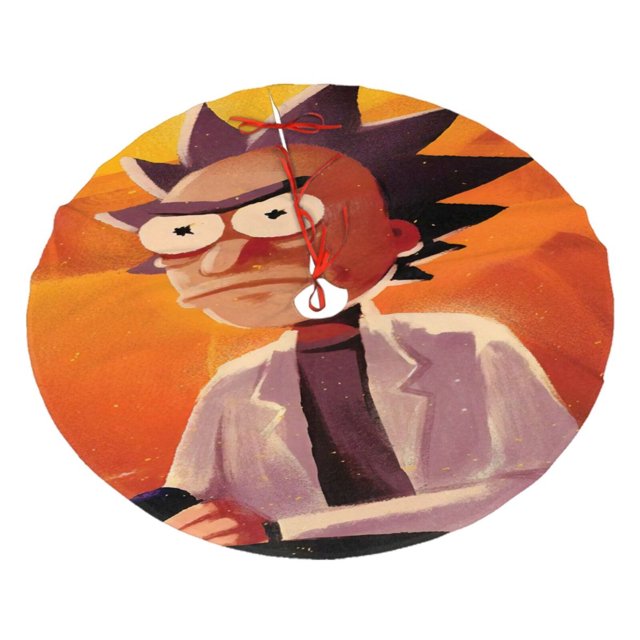 Falda para árbol de Navidad de Rick y Morty, suave y divertida, decoración navideña de granja con cuello para árbol de Navidad de 36"