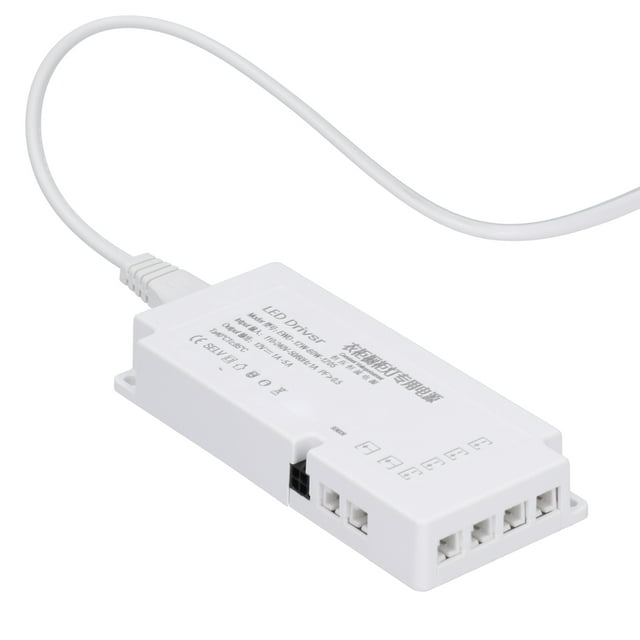 Fuente de alimentación para luz LED de gabinete Cable de puente de 6 bits integrado 12 V EWD-12W-60W-1205 Enchufe estadounidense 100-240 V