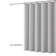 thumbnail image 3 of Cortina impermeable de 180x200cm para cuarto de baño, cortina para dormitorio (rejilla gris), 3 of 6