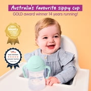 b.box Sippy Cup with Weighted Straw for Toddlers, Leakproof, 8oz - Pistachio