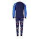 thumbnail image 4 of Pantalones De Camisa De Otoño Conjunto de pijama familiar de 2 piezas con cuello redondo estampado azul para padres e hijos traje diario Ygjytge Mamá Azul S para Mujer, 4 of 8