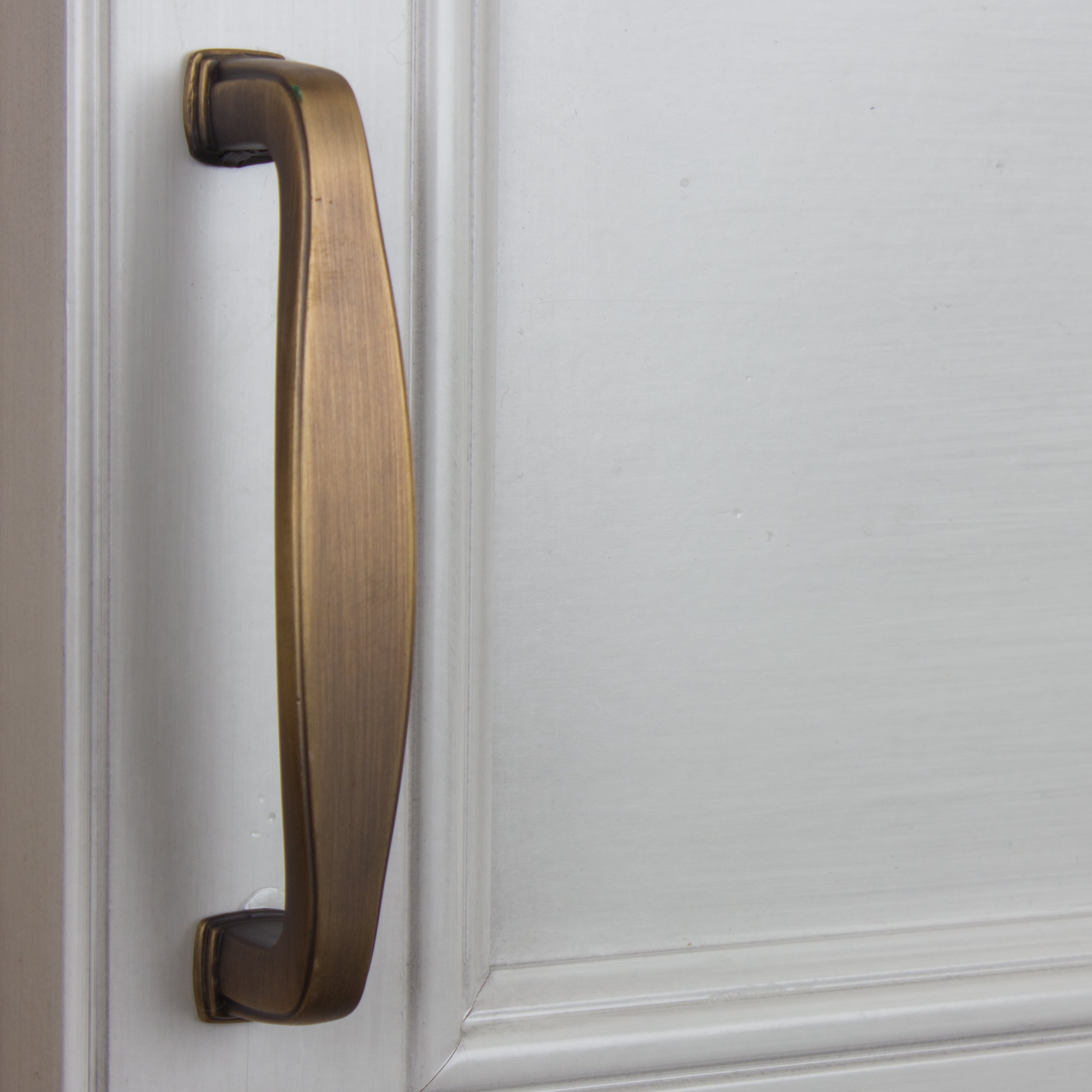 GlideRite 3-3/4 in. Center Classic Cabinet Pull Handle, Antique Brass