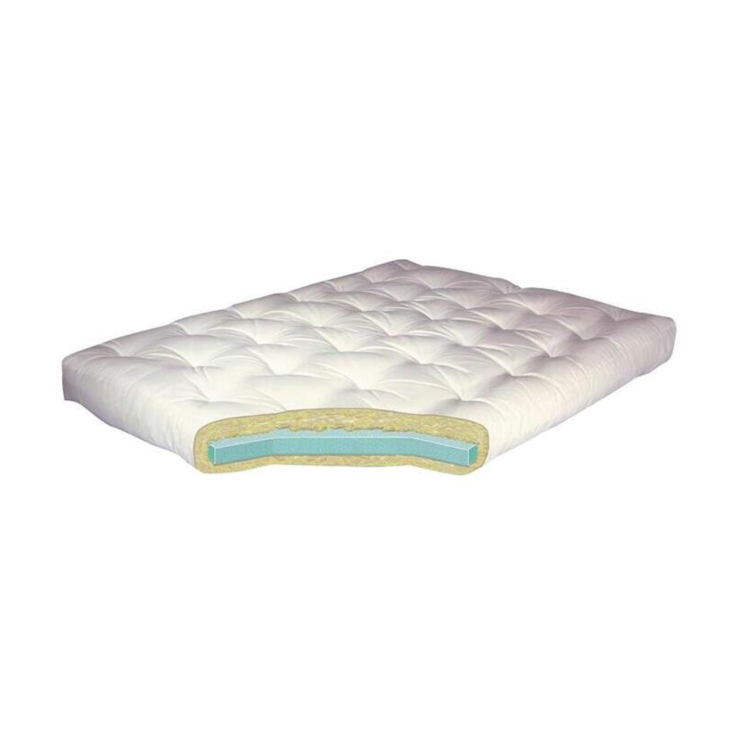 King Size Futon Mattress - 8" Microfiber & Foam - Chocolate - Medium Firm Comfort