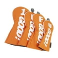 thumbnail image 1 of 4 fundas de madera para palos de golf, protectores para palos de golf para adultos y deportes al aire libre. Naranja, 1 of 9