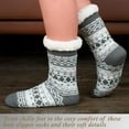 thumbnail image 4 of Women's Fuzzy Slipper Socks with Non-Slip Grippers, Cozy Fluffy Sherpa Lined, Cute Christmas Gifts 1Pairs, 4 of 5