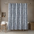 thumbnail image 4 of Creative Products Navy Modern Herringbone 71x74 Shower Curtain, 4 of 7