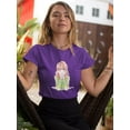 thumbnail image 2 of Manga Girl Flirty Smile T-Shirt Women -Image by Shutterstock, Female 4X-Large, 2 of 4