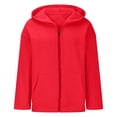 thumbnail image 2 of Abcomgle Kids Zip Up Hoodie Girls Loose Fit Full-Zip Jacket for Girls Cute Solid Girls Sweaters Casual Winter Hooded Hoodies for Teen Girls with Pockets, 2 of 2