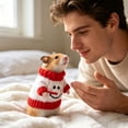 thumbnail image 4 of Hamster Clothes Small Dog Sweater 3.5 Inch Extra Small Dog Clothes Dog Christmas Outfit Knit Warm Pet for Tiny Small Animals Holiday Festive Red and White, 1 Pack, 4 of 6