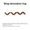 thumbnail image 2 of FLhrweasw Anillo Decorativo Con Dijes para Correa Reloj Apple/Samsung/Huawei (oro Rosa 03), 2 of 7