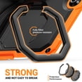 thumbnail image 6 of Case for Samsung Galaxy Tab A9 2023 8.7 inch, 360 Rotating Stand Handle Shoulder Strap Heavy Duty Shockproof Cover, Orange, 6 of 7