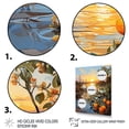 thumbnail image 3 of Designart "Sienna Sunset Serene Lake In Orange II" Food & Beverage Canvas Wall Art - Traditional Orange Fruits Bedroom Canvas Wall Art, 3 of 6
