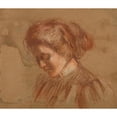 thumbnail image 2 of Alice Pike Barney 23x20 Gold Ornate Framed and Double Matted Museum Art Print Titled - Red Crayon Study, 2 of 4