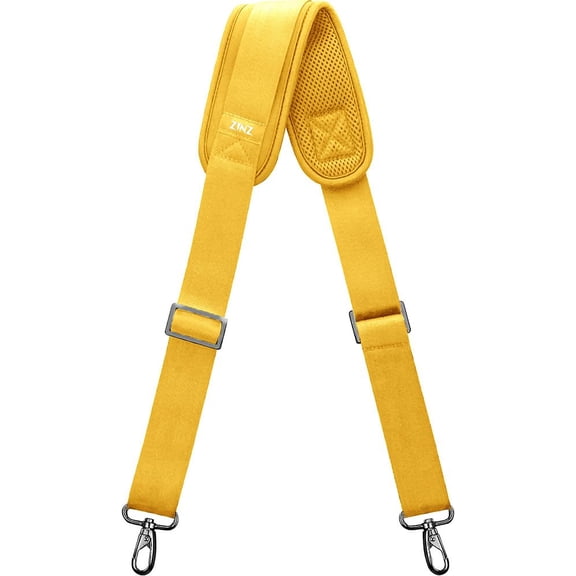 Shoulder Strap, 57" Padded Adjustable Shoulder Bag Strap Replacement (Yellow)