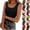04# Black, variant on Ribbed Tank Tops for Women Scoop Neck Sleeveless Fitted Camisole Basic Summer Knit Top Slim Casual Y2K,Red S