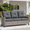 Dark Grey, variant on Deersky 3-Seat Patio Wicker Couch, Outdoor Sofa with Dual-Weave PE Wicker and Supportive Cushions, All-Weather Patio Furniture for Porch, Backyard, Balcony, Garden & Poolside