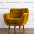 thumbnail image 2 of RST Brands Rhodes Chaise d'Appoint Moderne en Touffeté du Milieu du Siècle en Moutarde, 2 of 5