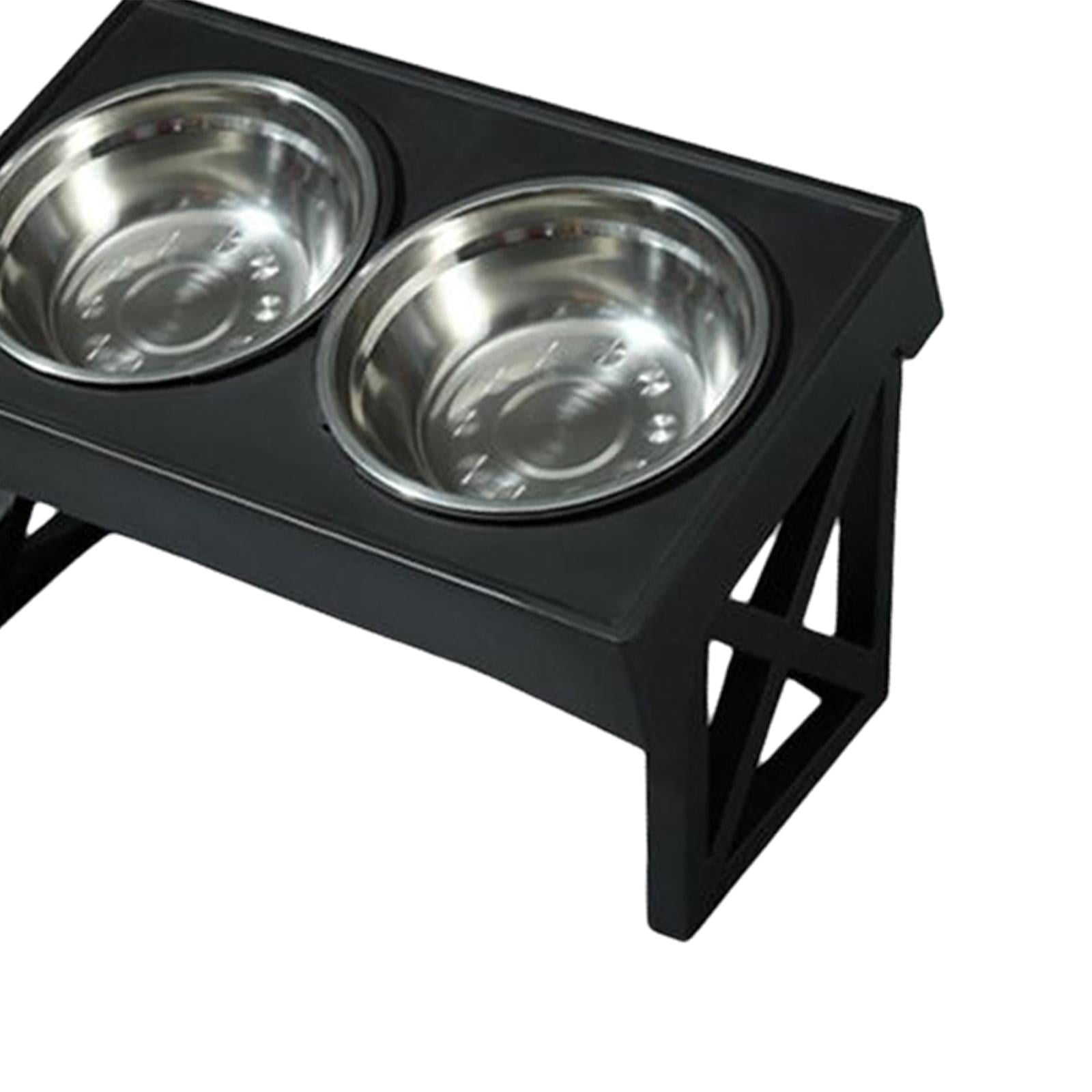 Raised Bowls Removable Feeding Dish Dog Bowls Stand for Kitten Cats Pet Supplies Small Medium Large Dogs Stainless Steel Bowl