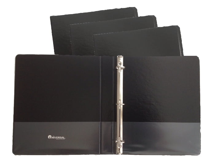 Black Vinyl Standard 3Ring Binders, 1Inch, for 8.5" x 11" Sheets