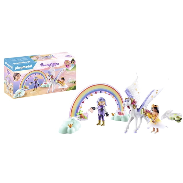 Playmobil Pegaso con arcoíris y figuras
