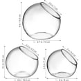 thumbnail image 3 of Healeved 3Pcs Glass Bubble Terrarium Containers - Clear Round Vases, Glass Planters for Decoration, 3 of 8