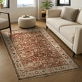 thumbnail image 6 of SIXHOME 3'x5' Area Rugs for Living Room Washable Rugs Carpet Vintage Traditional Rugs for Bedroom Dinning Room Office Playroom Entryway Soft Non Slip Area Rug Retro Home Decor Brick Red, 6 of 7