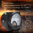 thumbnail image 4 of AC 0-300V Round Analog Dial Panel Meter Voltmeter Gauge Black, 4 of 8