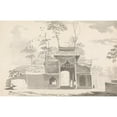 thumbnail image 2 of Samuel Davis 18x13 Black Ornate Wood Framed Double Matted Museum Art Print Titled - Ornamental Gateway (ca. 1783), 2 of 5