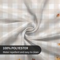 thumbnail image 4 of Autumn Floral Tablecloth 60Inch Round Watercolor Fall Flowers Table Cloth with Khaki Buffalo Plaids Orange Wildflower Leaves Table Cover Polyester Washable for Kitchen Dining Picnic Tabletop Decor, 4 of 6