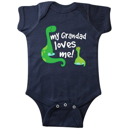 

Inktastic Grandad Loves Me Dinosaur Gift Baby Boy Bodysuit