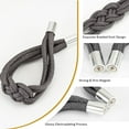 thumbnail image 2 of 2 Pack Strong Magnetic Curtain Tiebacks Upgrade Nordic Simple Style Drape Tie Backs Double Color Weave Rope Knot Decorative Curtain Holdbacks for Home & Office Window Drapery, 2 of 7