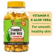 Sunshine Naturals Aloe Vera & Vitamin E Cream Breakable Cream Ampoules, 60 Count Per Pack, Skin Care, Face Care