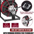 TOPDEEP Electric Drain Auger 100 Ft x 1/2'' Auto Feed Drain Cleaner