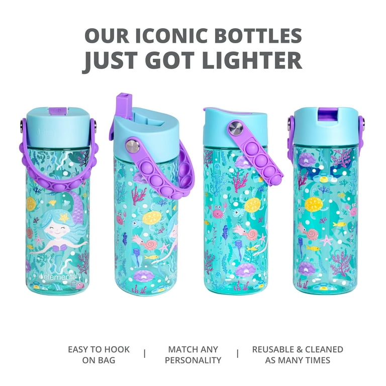 Elemental 14 oz Iconic Pop Fidget Water Bottles, Kids Bottles for School  Girls and Boys, Triple Wall Vacuum Insulated Stainless Steel Leak Proof Kid