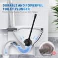 thumbnail image 2 of Toilet Plunger and Brush, 2 Pack Bowl Brush and Heavy Duty Plunger Set with Ventilated Holder, 2-in-1 Toilet Brush and Plunger Combo for Bathroom Cleaning, 2 of 4